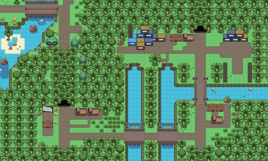 Terajuma Jungle in Pokemon Rejuvenation — a Chapter 7 onward region on Terajuma Island