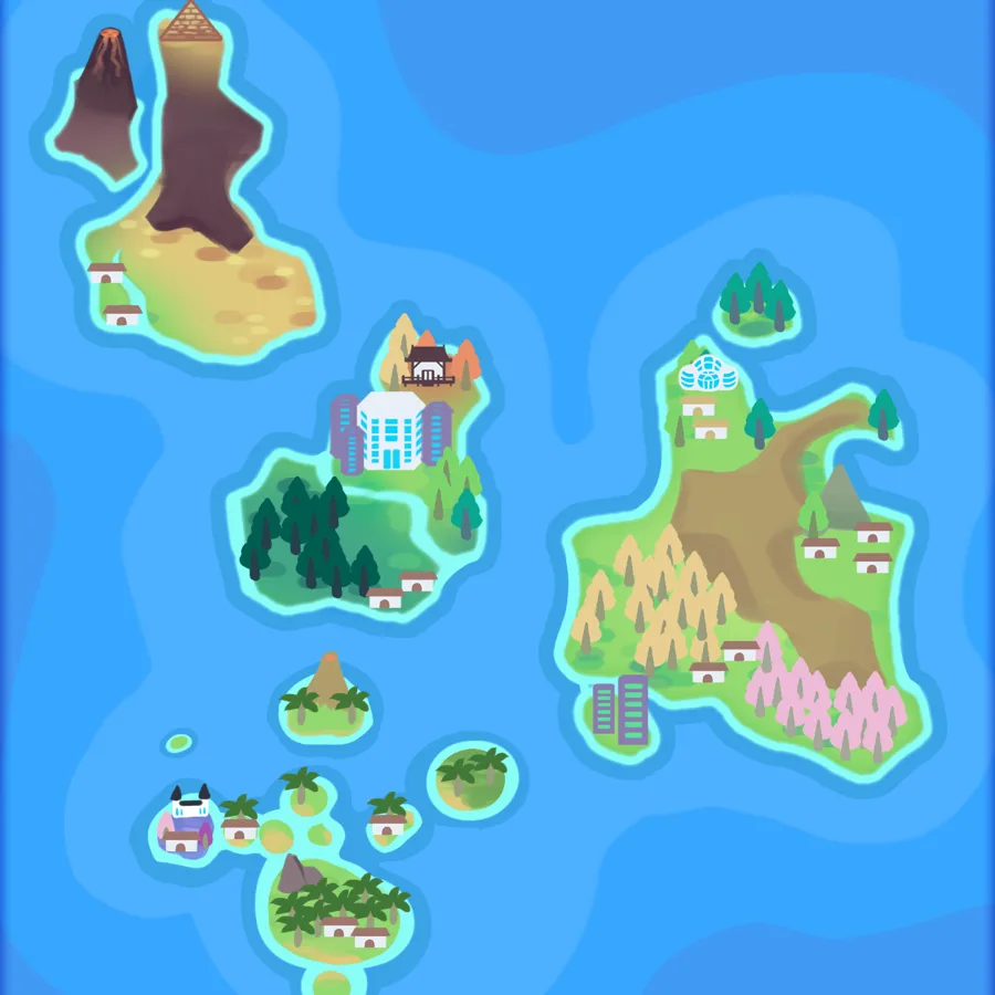 Aevium region map icon — the world of Pokemon Rejuvenation